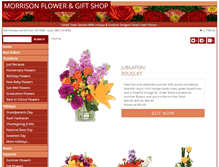 Tablet Screenshot of morrisonflowerandgiftshop.com
